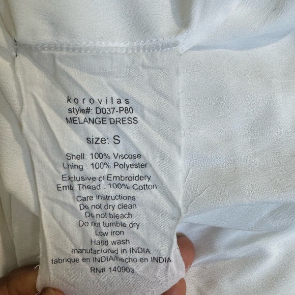 BHLDN Korovilas Gown Dress ivory Metallic Embroidered Beaded Swing Size S - Picture 5 of 15